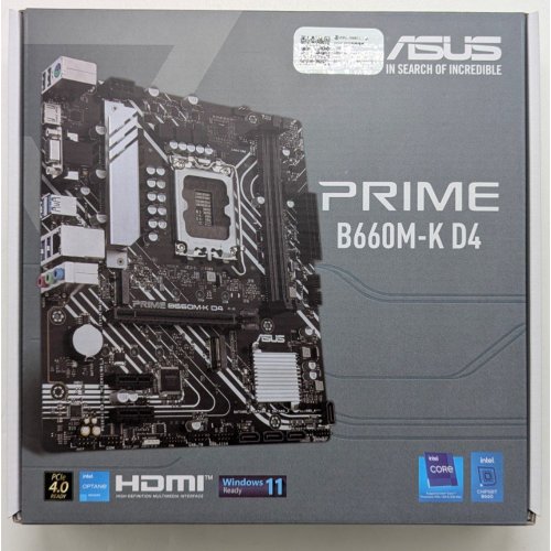 Купить Материнская плата Asus PRIME B660M-K D4 (s1700, Intel B660) (Восстановлено продавцом, 724030) с проверкой совместимости: обзор, характеристики, цена в Киеве, Днепре, Одессе, Харькове, Украине | интернет-магазин TELEMART.UA фото