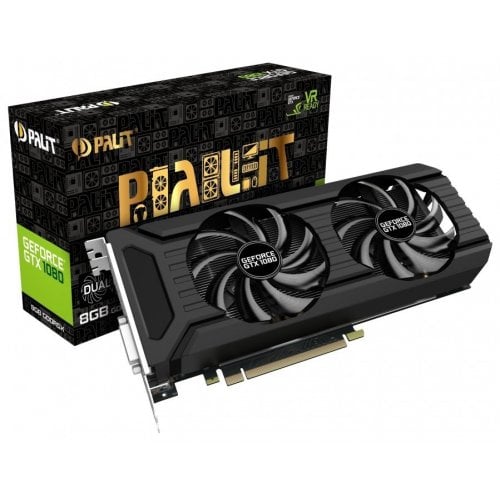 Відеокарта Palit GeForce GTX 1080 Dual 8192MB (NEB1080015P2-1045D) (Відновлено продавцем, 724145) купити з перевіркою сумісності: огляд, характеристики, ціна у Києві, Львові, Вінниці, Хмельницькому, Івано-Франківську, Україні | інтернет-магазин TELEMART.UA фото