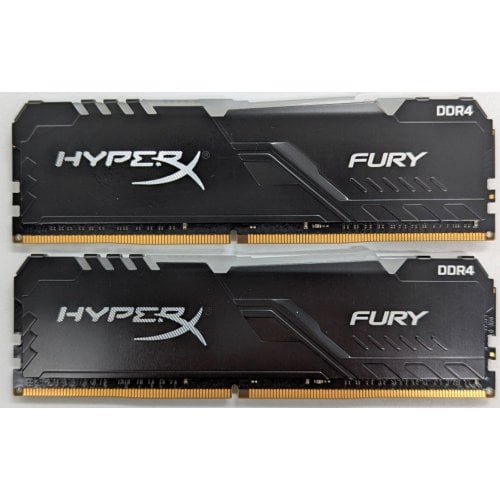 Купить Озу HyperX DDR4 32GB (2x16GB) 3200Mhz Fury RGB (HX432C16FB3AK2/32) (Восстановлено продавцом, 724193) с проверкой совместимости: обзор, характеристики, цена в Киеве, Днепре, Одессе, Харькове, Украине | интернет-магазин TELEMART.UA фото