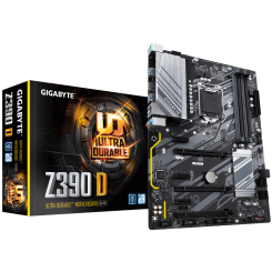 Материнская плата Gigabyte Z390 D (s1151-V2, Intel Z390) (Восстановлено продавцом, 724409)