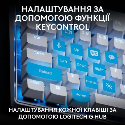 Купити Клавіатура Logitech G Pro X TKL Rapid Magnetic Linear (920-013242) White - ціна в Києві, Львові, Вінниці, Хмельницькому, Франківську, Україні | інтернет-магазин TELEMART.UA фото