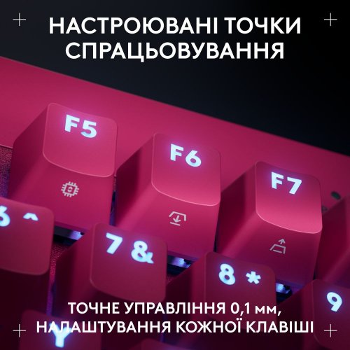 Купити Клавіатура Logitech G Pro X TKL Rapid Magnetic Linear (920-013253) Magenta - ціна в Києві, Львові, Вінниці, Хмельницькому, Франківську, Україні | інтернет-магазин TELEMART.UA фото