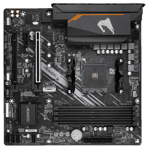 Купить Уценка материнская плата Gigabyte B550M AORUS ELITE (sAM4, AMD B550) (Повреждена упаковка, 724466) с проверкой совместимости: обзор, характеристики, цена в Киеве, Днепре, Одессе, Харькове, Украине | интернет-магазин TELEMART.UA фото