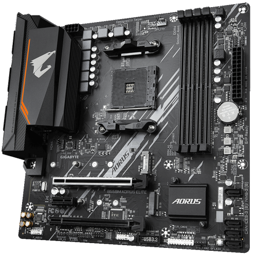 Купить Уценка материнская плата Gigabyte B550M AORUS ELITE (sAM4, AMD B550) (Повреждена упаковка, 724466) с проверкой совместимости: обзор, характеристики, цена в Киеве, Днепре, Одессе, Харькове, Украине | интернет-магазин TELEMART.UA фото