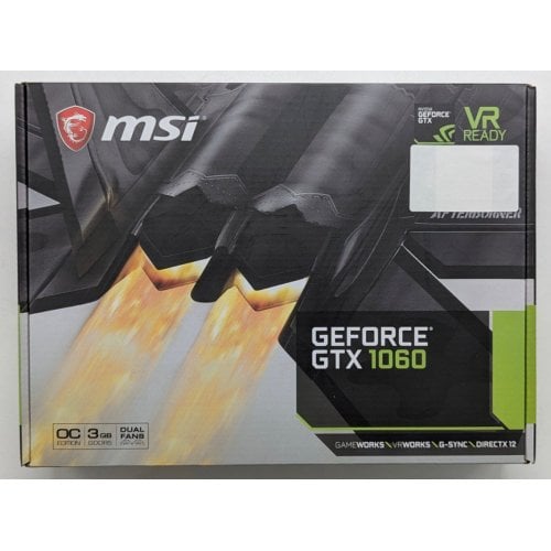 Купить Видеокарта MSI GeForce GTX 1060 Dual OC 3072MB (GTX 1060 3GT OC) (Восстановлено продавцом, 724499) с проверкой совместимости: обзор, характеристики, цена в Киеве, Днепре, Одессе, Харькове, Украине | интернет-магазин TELEMART.UA фото