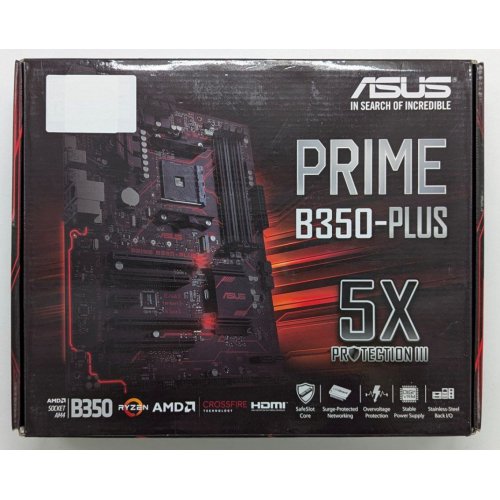 Купить Материнская плата Asus PRIME B350-PLUS (sAM4, AMD B350) (Восстановлено продавцом, 724504) с проверкой совместимости: обзор, характеристики, цена в Киеве, Днепре, Одессе, Харькове, Украине | интернет-магазин TELEMART.UA фото