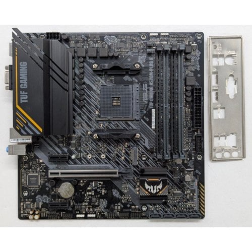 Материнська плата Asus TUF GAMING A520M-PLUS II (sAM4, A520) (Відновлено продавцем, 724859) купити з перевіркою сумісності: огляд, характеристики, ціна у Києві, Львові, Вінниці, Хмельницькому, Івано-Франківську, Україні | інтернет-магазин TELEMART.UA фото