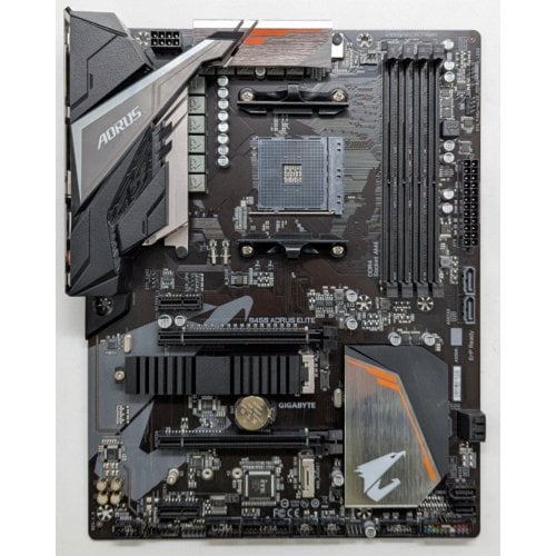 Купить Материнская плата Gigabyte B450 AORUS ELITE (sAM4, AMD B450) (Восстановлено продавцом, 724864) с проверкой совместимости: обзор, характеристики, цена в Киеве, Днепре, Одессе, Харькове, Украине | интернет-магазин TELEMART.UA фото