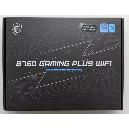 Материнська плата MSI B760 GAMING PLUS WIFI (s1700, Intel B760) (Відновлено продавцем, 724876) купити з перевіркою сумісності: огляд, характеристики, ціна у Києві, Львові, Вінниці, Хмельницькому, Івано-Франківську, Україні | інтернет-магазин TELEMART.UA фото