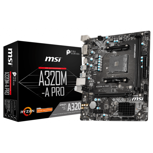 Купить Материнская плата MSI A320M-A PRO (sAM4, AMD A320) (Восстановлено продавцом, 724902) с проверкой совместимости: обзор, характеристики, цена в Киеве, Днепре, Одессе, Харькове, Украине | интернет-магазин TELEMART.UA фото