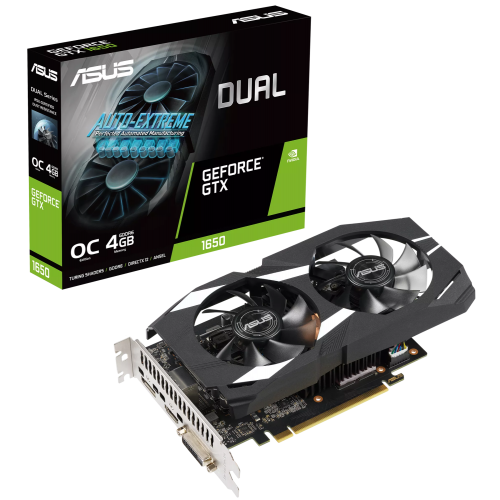 Купить Видеокарта Asus GeForce GTX 1650 Dual OC 4096MB (DUAL-GTX1650-O4GD6-P) (Восстановлено продавцом, 725073) с проверкой совместимости: обзор, характеристики, цена в Киеве, Днепре, Одессе, Харькове, Украине | интернет-магазин TELEMART.UA фото