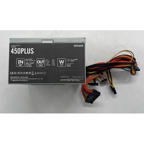 Блок живлення 1stPlayer 450W (PS-450PLS) OEM (Відновлено продавцем, 725077) купити з перевіркою сумісності: огляд, характеристики, ціна у Києві, Львові, Вінниці, Хмельницькому, Івано-Франківську, Україні | інтернет-магазин TELEMART.UA фото