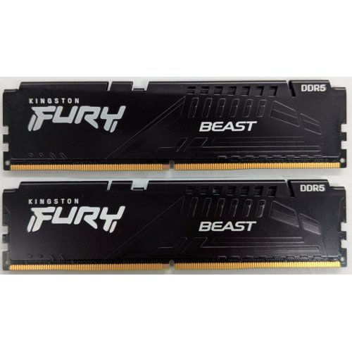 Купить Озу Kingston DDR5 16GB (2x8GB) 5600MHz FURY Beast Black (KF556C40BBK2-16) (Восстановлено продавцом, 725284) с проверкой совместимости: обзор, характеристики, цена в Киеве, Днепре, Одессе, Харькове, Украине | интернет-магазин TELEMART.UA фото