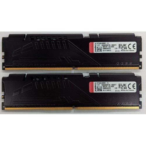 Купить Озу Kingston DDR5 16GB (2x8GB) 5600MHz FURY Beast Black (KF556C40BBK2-16) (Восстановлено продавцом, 725284) с проверкой совместимости: обзор, характеристики, цена в Киеве, Днепре, Одессе, Харькове, Украине | интернет-магазин TELEMART.UA фото