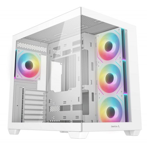 Корпус Deepcool CG530 4F Tempered Glass без БЖ (R-CG530-WHADA4-G-1) White купити з перевіркою сумісності: огляд, характеристики, ціна у Києві, Львові, Вінниці, Хмельницькому, Івано-Франківську, Україні | інтернет-магазин TELEMART.UA фото