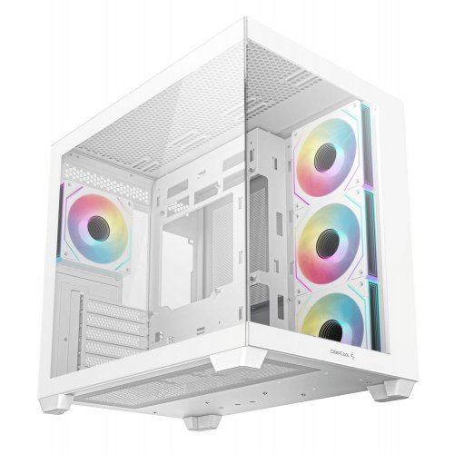 Корпус Deepcool CG530 4F Tempered Glass без БЖ (R-CG530-WHADA4-G-1) White купити з перевіркою сумісності: огляд, характеристики, ціна у Києві, Львові, Вінниці, Хмельницькому, Івано-Франківську, Україні | інтернет-магазин TELEMART.UA фото