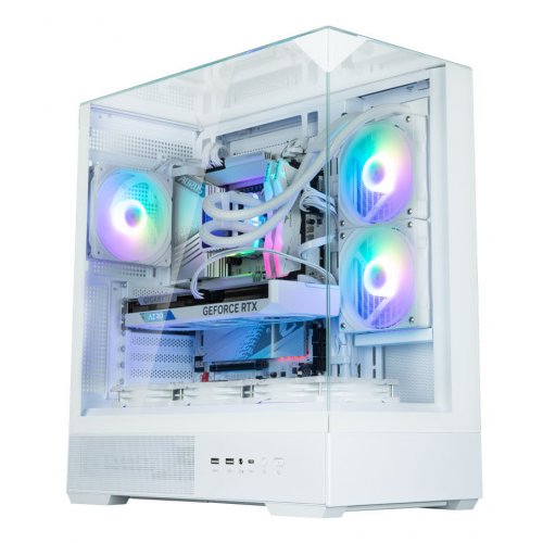 Корпус Zalman P40 Prism Tempered Glass без БЖ White купити з перевіркою сумісності: огляд, характеристики, ціна у Києві, Львові, Вінниці, Хмельницькому, Івано-Франківську, Україні | інтернет-магазин TELEMART.UA фото