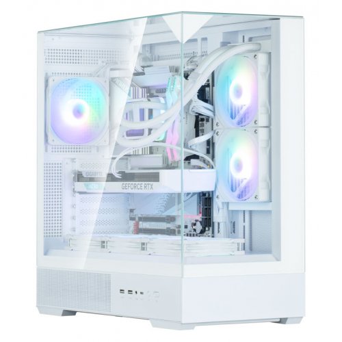 Корпус Zalman P40 Prism Tempered Glass без БЖ White купити з перевіркою сумісності: огляд, характеристики, ціна у Києві, Львові, Вінниці, Хмельницькому, Івано-Франківську, Україні | інтернет-магазин TELEMART.UA фото