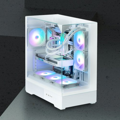 Корпус Zalman P40 Prism Tempered Glass без БЖ White купити з перевіркою сумісності: огляд, характеристики, ціна у Києві, Львові, Вінниці, Хмельницькому, Івано-Франківську, Україні | інтернет-магазин TELEMART.UA фото