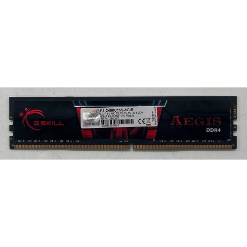 Купить Озу G.Skill DDR4 8GB 2400Mhz Aegis (F4-2400C15S-8GIS) (Восстановлено продавцом, 725743) с проверкой совместимости: обзор, характеристики, цена в Киеве, Днепре, Одессе, Харькове, Украине | интернет-магазин TELEMART.UA фото