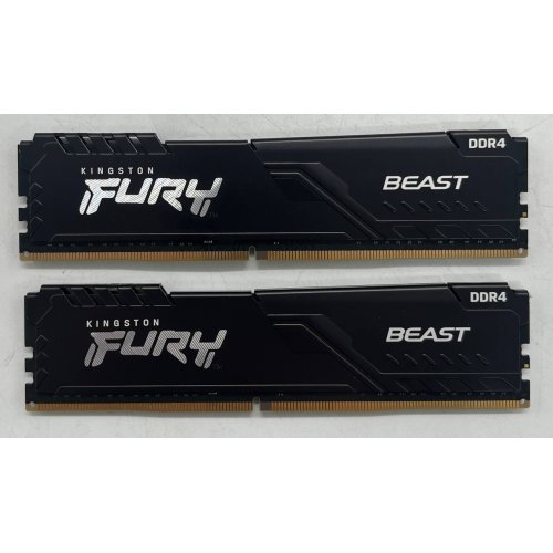 Купить Озу Kingston DDR4 32GB (2x16GB) 3600Mhz FURY Beast Black (KF436C18BBK2/32) (Восстановлено продавцом, 725825) с проверкой совместимости: обзор, характеристики, цена в Киеве, Днепре, Одессе, Харькове, Украине | интернет-магазин TELEMART.UA фото