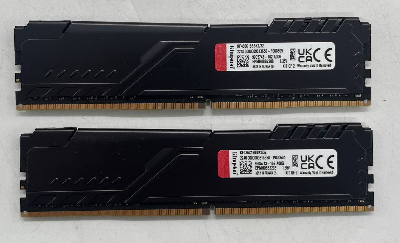 Озу Kingston DDR4 32GB (2x16GB) 3600Mhz FURY Beast Black (KF436C18BBK2/32) (Восстановлено продавцом, 725825) Озу Kingston DDR4 32GB (2x16GB) 3600Mhz FURY Beast Black (KF436C18BBK2/32) (Восстановлено продавцом, 725825)