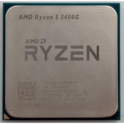 Купить Процессор AMD Ryzen 5 3400G 3.7(4.2)GHz 4MB sAM4 Tray (YD3400C5M4MFH) (Восстановлено продавцом, 726372) с проверкой совместимости: обзор, характеристики, цена в Киеве, Днепре, Одессе, Харькове, Украине | интернет-магазин TELEMART.UA фото