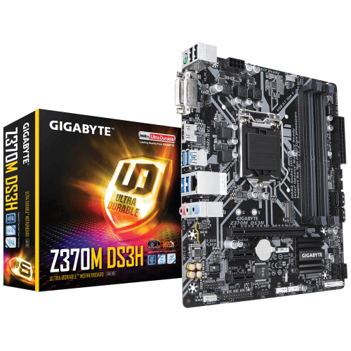 Материнська плата Gigabyte Z370M DS3H (s1151-V2, Intel Z370) (Відновлено продавцем, 726390) купити з перевіркою сумісності: огляд, характеристики, ціна у Києві, Львові, Вінниці, Хмельницькому, Івано-Франківську, Україні | інтернет-магазин TELEMART.UA фото