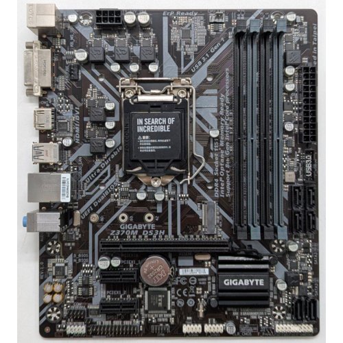 Материнська плата Gigabyte Z370M DS3H (s1151-V2, Intel Z370) (Відновлено продавцем, 726390) купити з перевіркою сумісності: огляд, характеристики, ціна у Києві, Львові, Вінниці, Хмельницькому, Івано-Франківську, Україні | інтернет-магазин TELEMART.UA фото