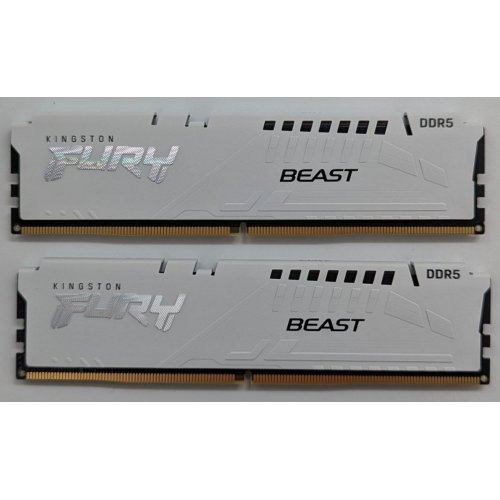 Купить Озу Kingston DDR5 32GB (2x16GB) 5600Mhz FURY Beast White (KF556C36BWEK2-32) (Восстановлено продавцом, 726488) с проверкой совместимости: обзор, характеристики, цена в Киеве, Днепре, Одессе, Харькове, Украине | интернет-магазин TELEMART.UA фото