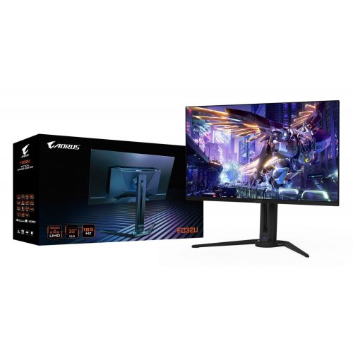 Купити Монітор Gigabyte 31.5" AORUS FO32U Black - ціна в Києві, Львові, Вінниці, Хмельницькому, Франківську, Україні | інтернет-магазин TELEMART.UA фото