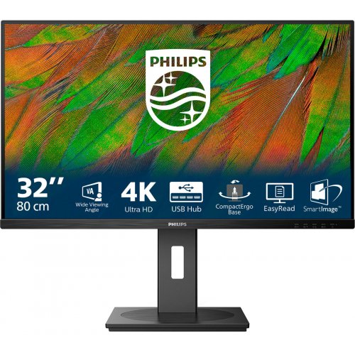 Купити Монітор Philips 31.5" 32B1N3800/00 Black - ціна в Києві, Львові, Вінниці, Хмельницькому, Франківську, Україні | інтернет-магазин TELEMART.UA фото