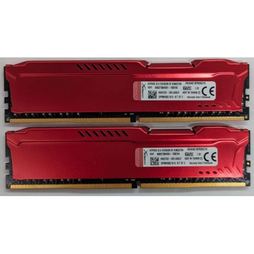 Купить Озу Kingston DDR4 16GB (2x8GB) 3466Mhz HyperX Fury Red (HX434C19FR2K2/16) (Восстановлено продавцом, 726695) с проверкой совместимости: обзор, характеристики, цена в Киеве, Днепре, Одессе, Харькове, Украине | интернет-магазин TELEMART.UA фото