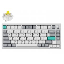 Клавиатура Lemokey P1 Pro 84 Key RGB Hot-Swap Keychron Super Banana (P1P-X4-UA) Space Silver