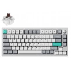 Клавіатура Lemokey P1 Pro 84 Key RGB Hot-Swap Keychron Super Brown (P1P-X3-UA) Space Silver