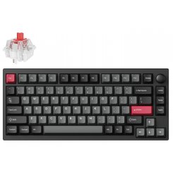 Клавіатура Lemokey P1 Pro 84 Key RGB Hot-Swap Keychron Super Red (P1P-M1-UA) Carbon Black