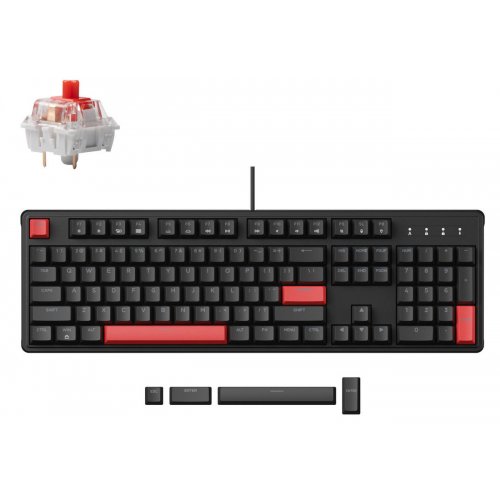 Купить Клавиатура Lemokey X3 87 Key RGB Hot-Swap Keychron Red (X3-H1-UA) Black - цена в Харькове, Киеве, Днепре, Одессе
в интернет-магазине Telemart фото