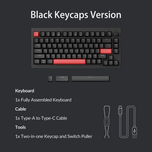 Купить Клавиатура Lemokey X4 84 Key Red Led Keychron Brown (X4-A3-UA) Black - цена в Харькове, Киеве, Днепре, Одессе
в интернет-магазине Telemart фото