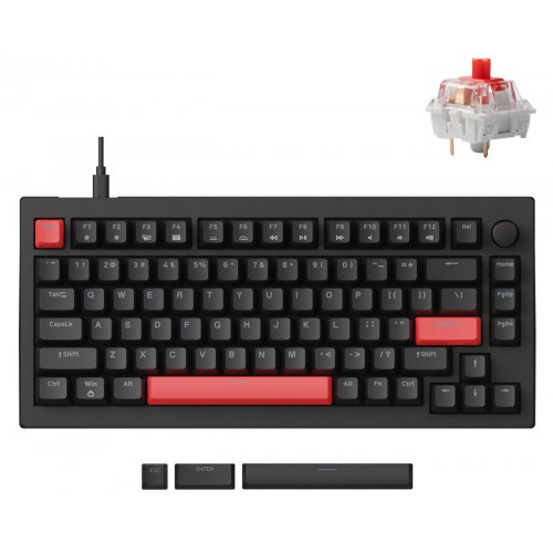 Купить Клавиатура Lemokey X4 84 Key Red Led Keychron Red (X4-A1-UA) Black - цена в Харькове, Киеве, Днепре, Одессе
в интернет-магазине Telemart фото