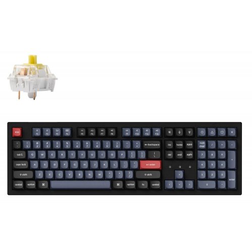 Купити Клавіатура Keychron K10 Pro 100 Key RGB K Pro Banana (K10P-B4-UA) Black - ціна в Києві, Львові, Вінниці, Хмельницькому, Франківську, Україні | інтернет-магазин TELEMART.UA фото