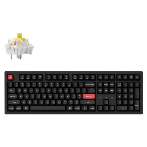 Купити Клавіатура Keychron K10 Pro 100 Key White Led K Pro Banana (K10P-A4-UA) Black - ціна в Києві, Львові, Вінниці, Хмельницькому, Франківську, Україні | інтернет-магазин TELEMART.UA фото