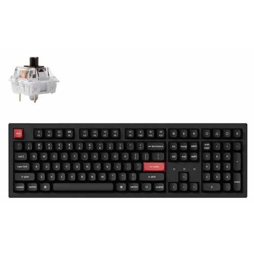 Купити Клавіатура Keychron K10 Pro 100 Key RGB K Pro Brown (K10P-B3-UA) Black - ціна в Києві, Львові, Вінниці, Хмельницькому, Франківську, Україні | інтернет-магазин TELEMART.UA фото