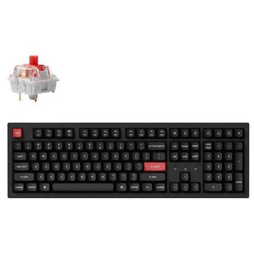 Купити Клавіатура Keychron K10 Pro 100 Key RGB K Pro Red (K10P-B1-UA) Black - ціна в Києві, Львові, Вінниці, Хмельницькому, Франківську, Україні | інтернет-магазин TELEMART.UA фото