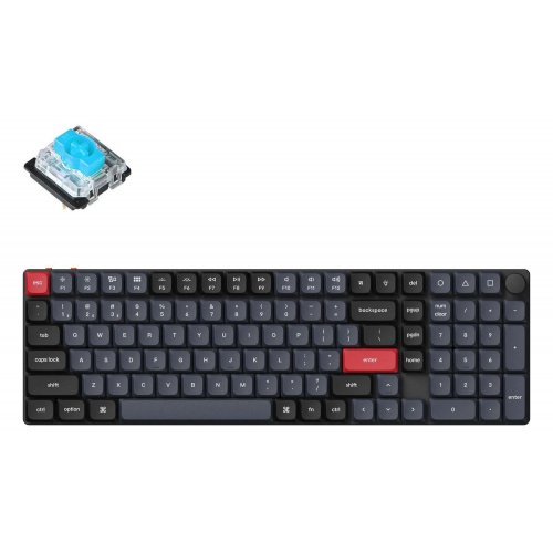 Купити Клавіатура Keychron K17 Pro 100 Key RGB Hot-swap Gateron MX 2.0 Blue (K17P-H2-UA) Black - ціна в Києві, Львові, Вінниці, Хмельницькому, Франківську, Україні | інтернет-магазин TELEMART.UA фото