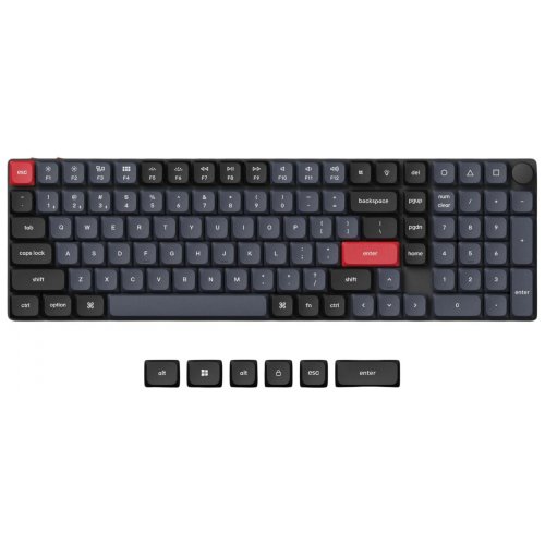 Купити Клавіатура Keychron K17 Pro 100 Key RGB Hot-swap Gateron MX 2.0 Blue (K17P-H2-UA) Black - ціна в Києві, Львові, Вінниці, Хмельницькому, Франківську, Україні | інтернет-магазин TELEMART.UA фото