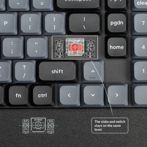 Купити Клавіатура Keychron K17 Pro 100 Key RGB Gateron MX 2.0 Brown (K17P-B3-UA) Black - ціна в Києві, Львові, Вінниці, Хмельницькому, Франківську, Україні | інтернет-магазин TELEMART.UA фото