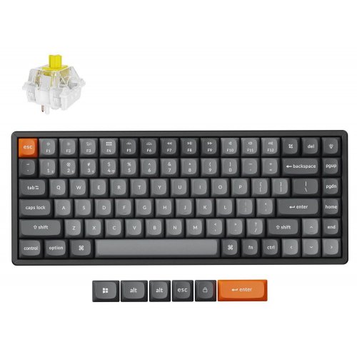 Купить Клавиатура Keychron K2 Max 84 Key RGB Hot-Swap Keychron Super Banana (K2M-J4-UA) Black - цена в Харькове, Киеве, Днепре, Одессе
в интернет-магазине Telemart фото