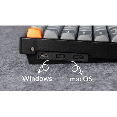 Купити Клавіатура Keychron K2 Max 84 Key RGB Keychron Super Banana (K2M-C4-UA) Black - ціна в Києві, Львові, Вінниці, Хмельницькому, Франківську, Україні | інтернет-магазин TELEMART.UA фото