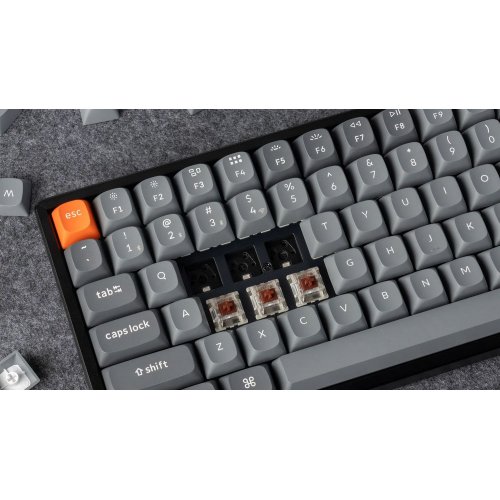 Купити Клавіатура Keychron K2 Max 84 Key RGB Hot-Swap Keychron Super Brown (K2M-J3-UA) Black - ціна в Києві, Львові, Вінниці, Хмельницькому, Франківську, Україні | інтернет-магазин TELEMART.UA фото