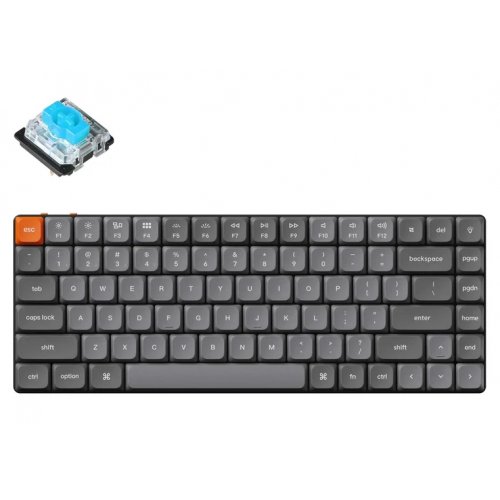 Купити Клавіатура Keychron K3 Max 84 Key RGB Hot-swap Gateron MX 2.0 Blue (K3M-H2-UA) Black - ціна в Києві, Львові, Вінниці, Хмельницькому, Франківську, Україні | інтернет-магазин TELEMART.UA фото